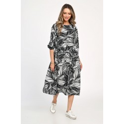 Rochie Dama, Eranthe, Leafy Black V312