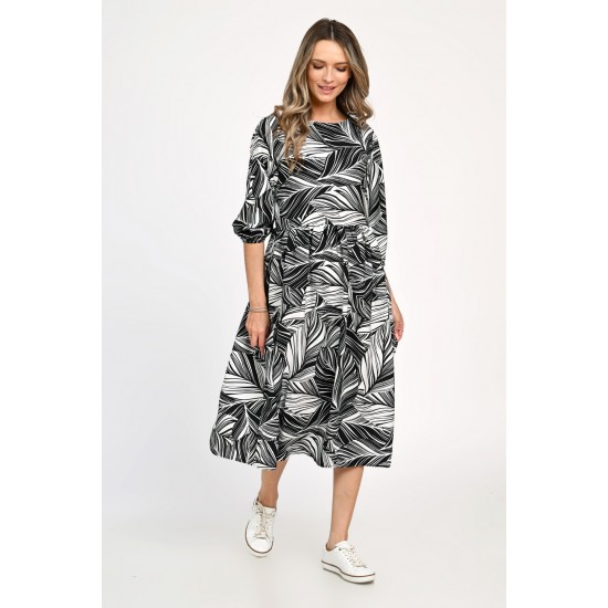 Rochie Dama, Eranthe, Leafy Black V312 Rochie Dama, Eranthe, Leafy Black V312