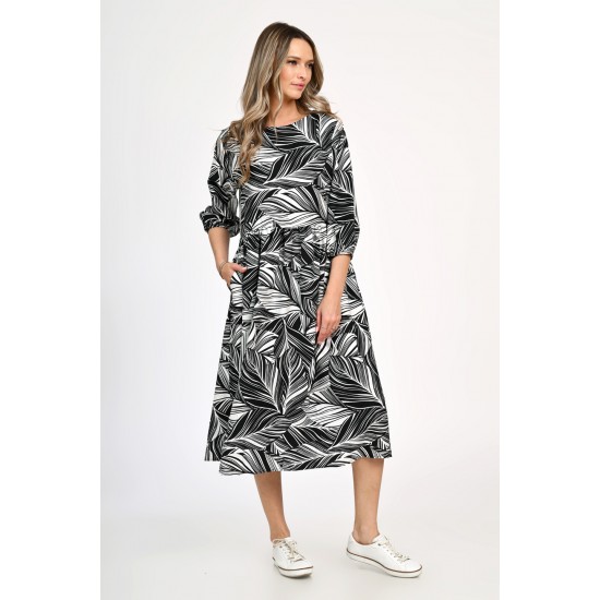 Rochie Dama, Eranthe, Leafy Black V312 Rochie Dama, Eranthe, Leafy Black V312