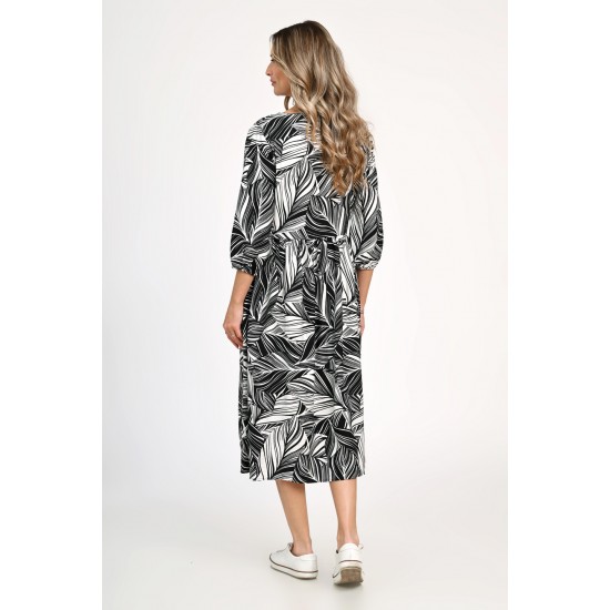 Rochie Dama, Eranthe, Leafy Black V312 Rochie Dama, Eranthe, Leafy Black V312