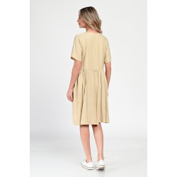 Rochie Medie Dama, Casual, Bej V308