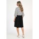 Rochie Medie Dama, Casual, cu Buline alb/negru 309