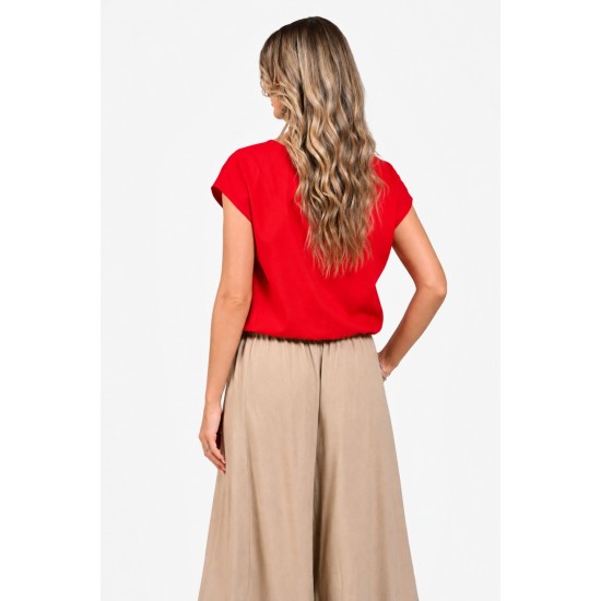 Bluza Dama, Eranthe, Kimono, de in, decolteu rotund, maneca kimono, elastic in talie V412