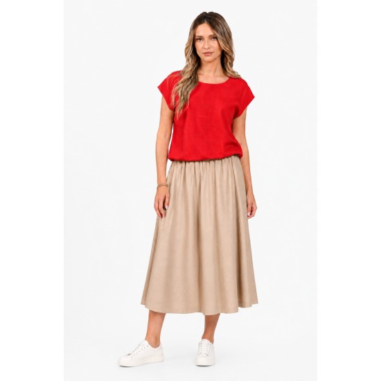 Bluza Dama, Eranthe, Kimono, de in, decolteu rotund, maneca kimono, elastic in talie V412