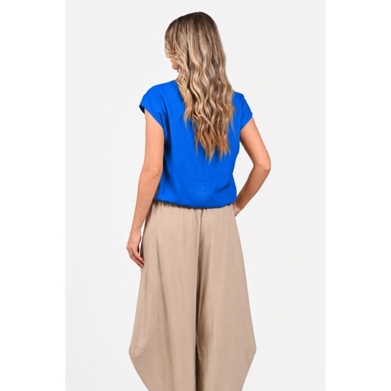 Bluza Dama, Eranthe, Kimono, de in, decolteu rotund, maneca kimono, elastic in talie V413