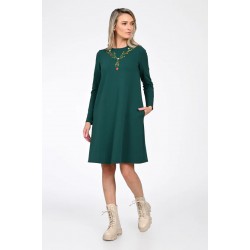 Rochie Dama, Eranthe, A-Line, cu Pictura Realizata Manual V363A