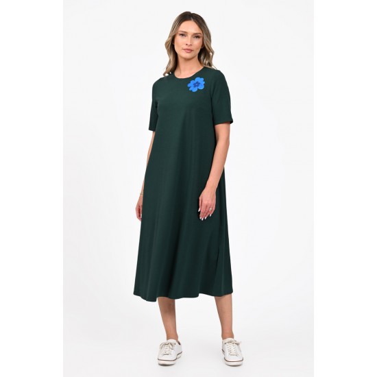 Rochie Dama, Eranthe, A-Line, cu Pictura Realizata Manual V395