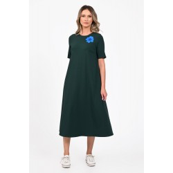 Rochie Dama, Eranthe, A-Line, cu Pictura Realizata Manual V395