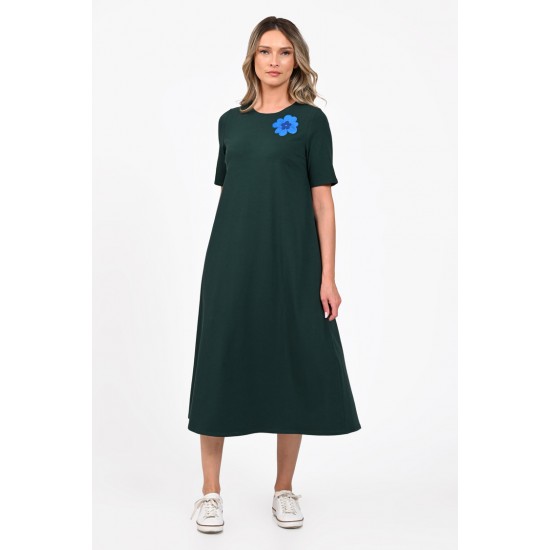 Rochie Dama, Eranthe, A-Line, cu Pictura Realizata Manual V395