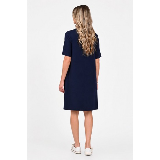 Rochie Dama, Eranthe, A-Line, cu Pictura Realizata Manual V396