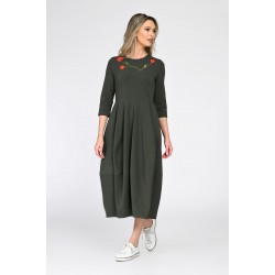 Rochie Dama, Eranthe, Baloon, tip Lalea, cu Pictura Realizata Manual V367