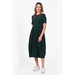 Rochie Dama, Eranthe, Baloon, tip Lalea, cu Pictura Realizata Manual V392