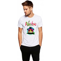 Tricou barbati alb - Exotic