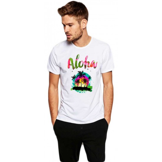 Tricou barbati alb - Exotic