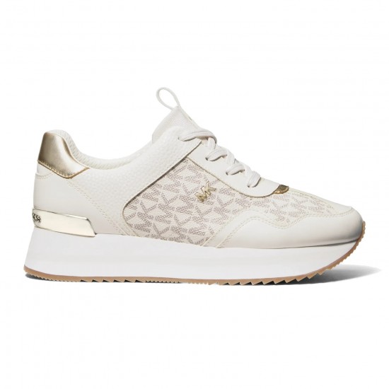 Pantofi Sport Dama, Michael Kors, Raina Signature Logo Platform Trainer 43R4RNFSAB