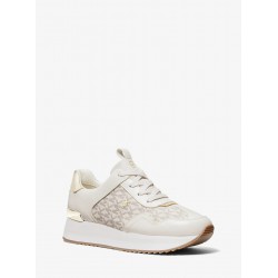Pantofi Sport Dama, Michael Kors, Raina Signature Logo Platform Trainer 43R4RNFSAB