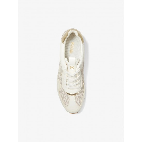Pantofi Sport Dama, Michael Kors, Raina Signature Logo Platform Trainer 43R4RNFSAB