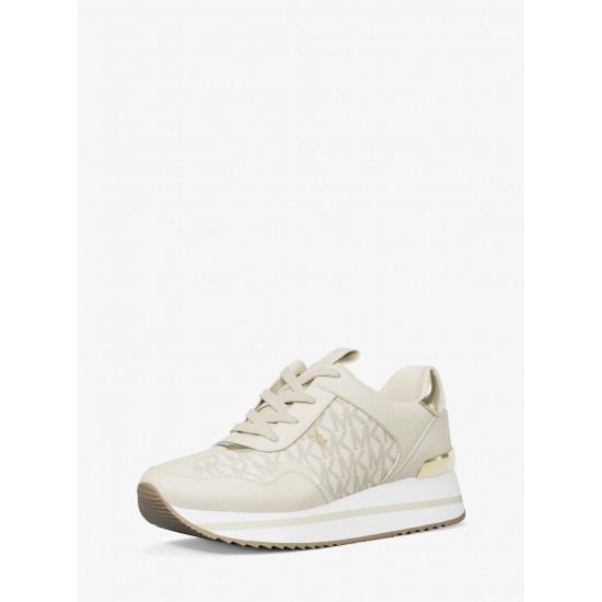 Pantofi Sport Dama, Michael Kors, Raina Signature Logo Platform Trainer 43R4RNFSAB
