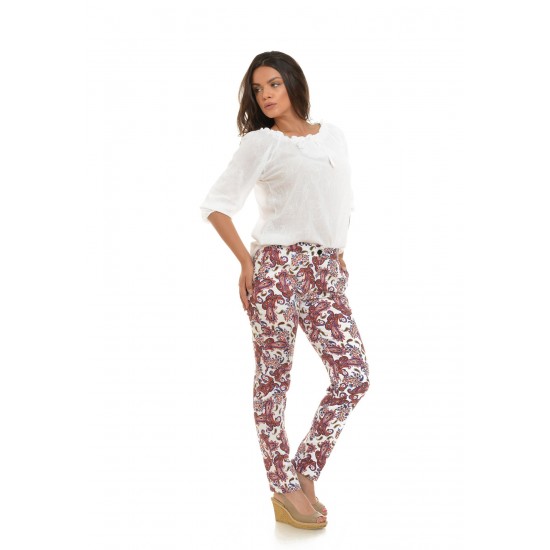 Pantaloni drepti paisley - floral Pantaloni drepti paisley - floral