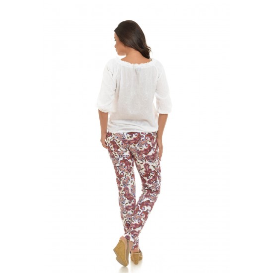 Pantaloni drepti paisley - floral Pantaloni drepti paisley - floral