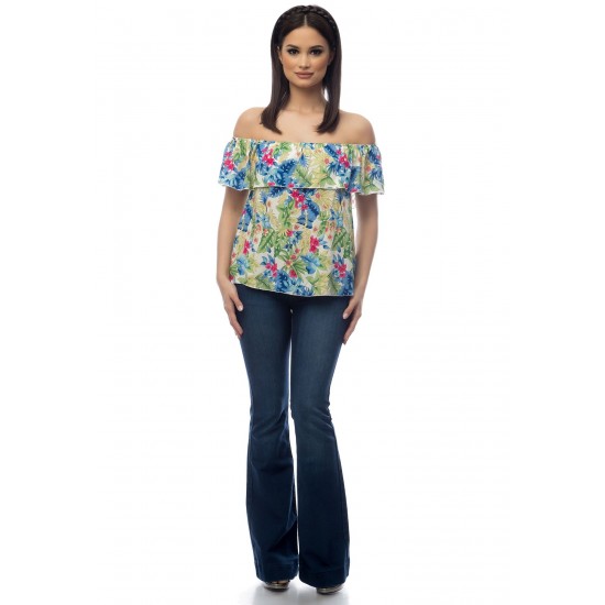 Bluza multicolora dama model floral 