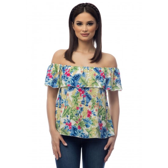 Bluza multicolora dama model floral 