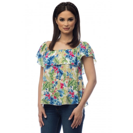 Bluza multicolora dama model floral 