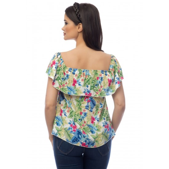 Bluza multicolora dama model floral 