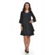 Rochie Dama Neagra cu volane Rochie Dama Neagra cu volane