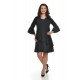 Rochie Dama Neagra cu volane Rochie Dama Neagra cu volane