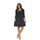 Rochie bleumarin cu model camasa Office Rochie bleumarin cu model camasa Office