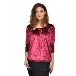 Bluza Dama catifea & funda satin Bordo