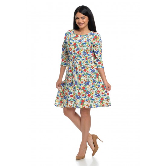 Rochie Dama cu Imprimeu Floral Multicolor