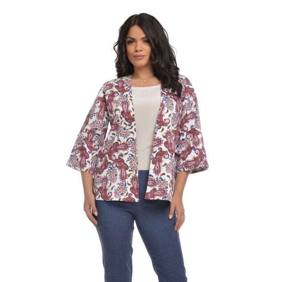 Kimono de Dama Paisley Rosu Kimono de Dama Paisley Rosu