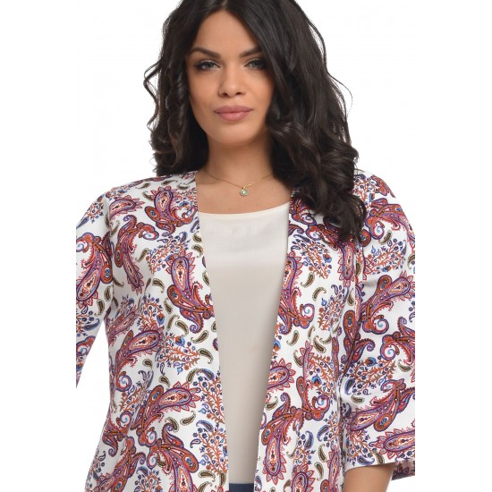 Kimono de Dama Paisley Rosu Kimono de Dama Paisley Rosu
