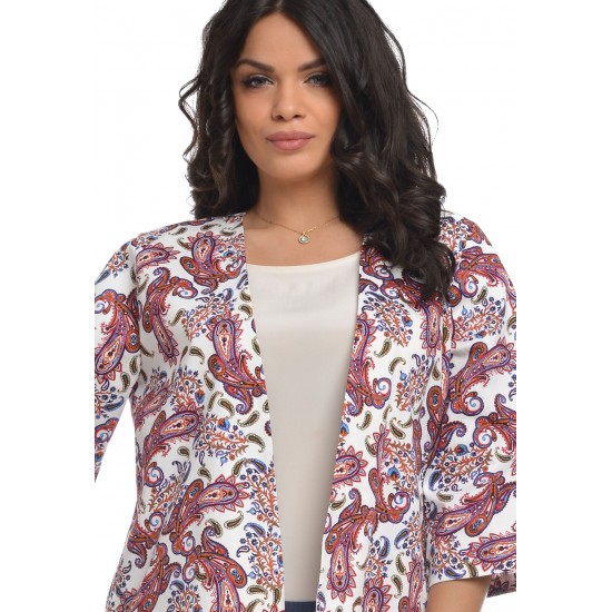 Kimono de Dama Paisley Rosu