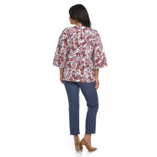 Kimono de Dama Paisley Rosu Kimono de Dama Paisley Rosu