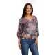 Bluza Dama Muticolora cu imprimeu si decolteu V Bluza Dama Muticolora cu imprimeu si decolteu V