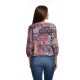 Bluza Dama Muticolora cu imprimeu si decolteu V Bluza Dama Muticolora cu imprimeu si decolteu V