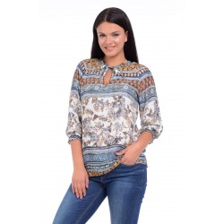 Bluza Dama cu Imprimeu combinat Albastru