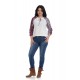 Bluza IE Dama Alba cu Maneci Imprimeu Bluza IE Dama Alba cu Maneci Imprimeu