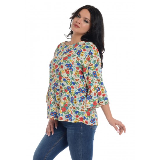 Bluza dama, cu imprimeu floral Bluza dama, cu imprimeu floral