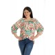 Bluza Dama, Ampla, Multicolora cu model Floral