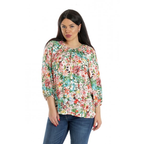 Bluza Dama, Ampla, Multicolora cu model Floral