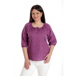 Bluza Dama, IE, Violet cu broderie sparta