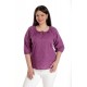 Bluza Dama, IE, Violet cu broderie sparta