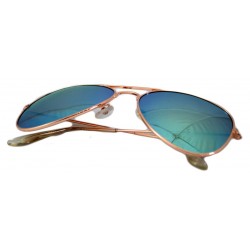 Ochelari de soare Aviator culoare Verde cu Gold