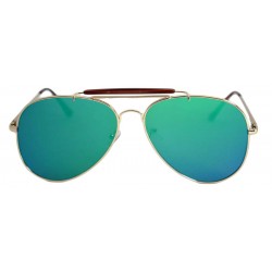 Ochelari de soare Aviator Outdoorsman Verde reflexii - Auriu