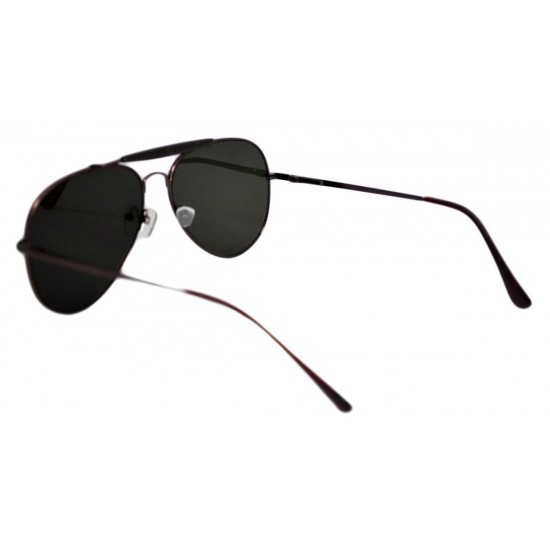 Ochelari de soare Aviator Outdoorsman mov cu reflexie galbena - Negru