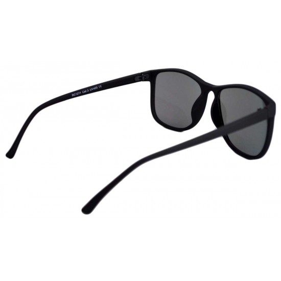 Ochelari de soare Wayfarer Justin verde reflexii - Negru Mat